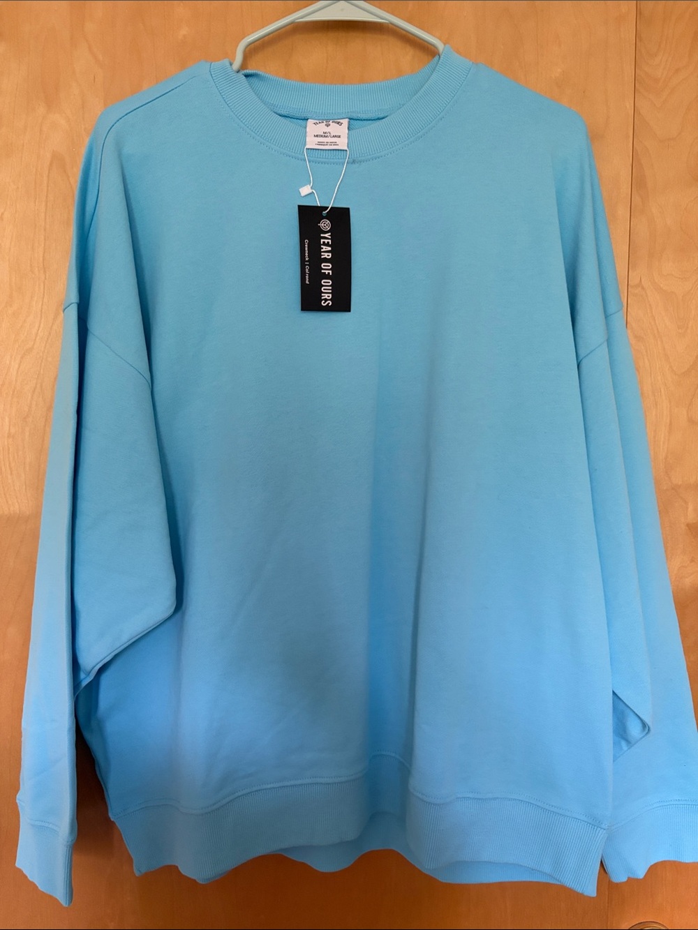Year of Ours Light Blue Crewneck Sweater